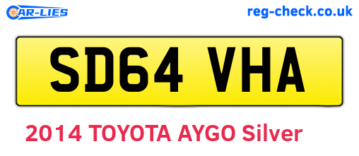SD64VHA are the vehicle registration plates.