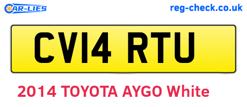 CV14RTU are the vehicle registration plates.