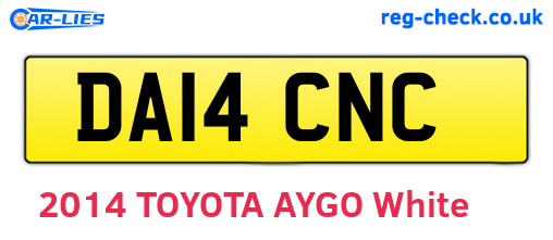 DA14CNC are the vehicle registration plates.
