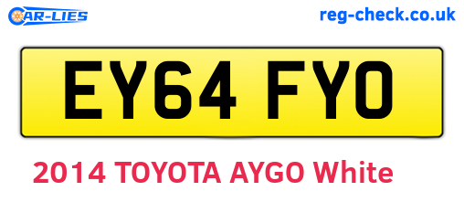EY64FYO are the vehicle registration plates.