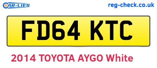 FD64KTC are the vehicle registration plates.