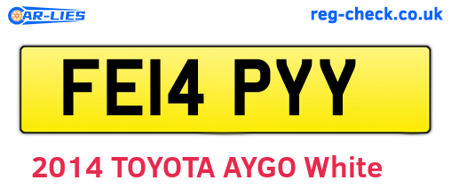 FE14PYY are the vehicle registration plates.
