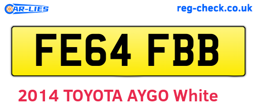 FE64FBB are the vehicle registration plates.