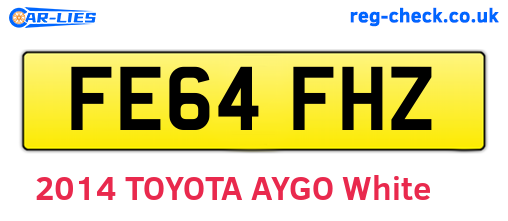 FE64FHZ are the vehicle registration plates.