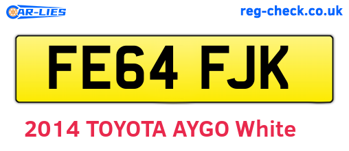 FE64FJK are the vehicle registration plates.