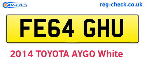 FE64GHU are the vehicle registration plates.