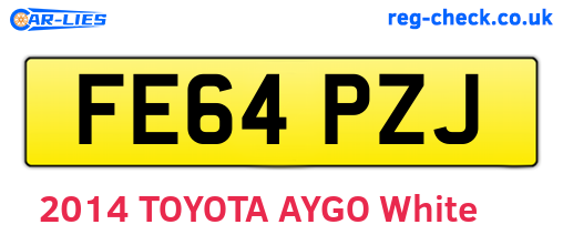 FE64PZJ are the vehicle registration plates.