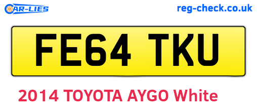 FE64TKU are the vehicle registration plates.