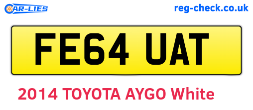 FE64UAT are the vehicle registration plates.
