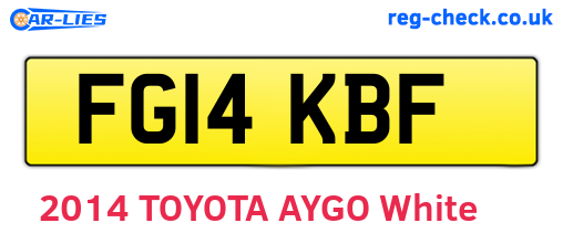 FG14KBF are the vehicle registration plates.