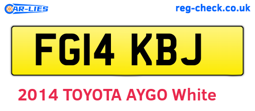 FG14KBJ are the vehicle registration plates.