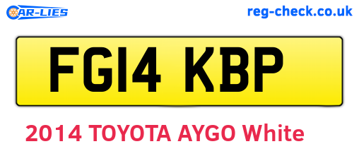 FG14KBP are the vehicle registration plates.