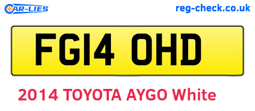 FG14OHD are the vehicle registration plates.