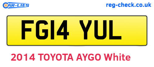 FG14YUL are the vehicle registration plates.
