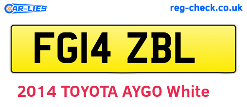 FG14ZBL are the vehicle registration plates.