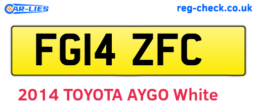 FG14ZFC are the vehicle registration plates.
