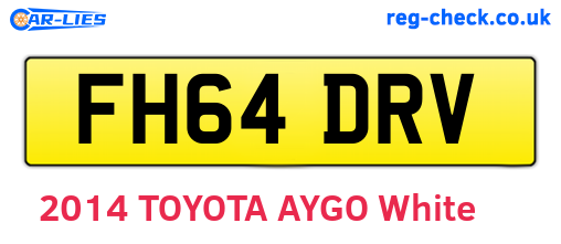 FH64DRV are the vehicle registration plates.
