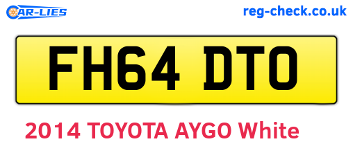 FH64DTO are the vehicle registration plates.