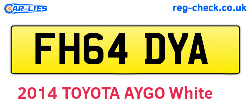 FH64DYA are the vehicle registration plates.