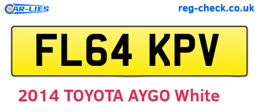 FL64KPV are the vehicle registration plates.