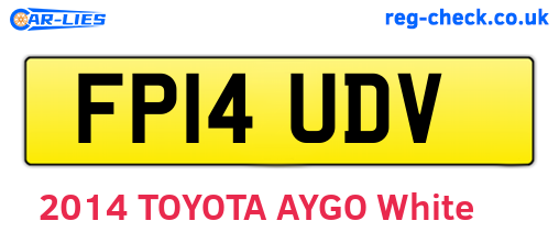 FP14UDV are the vehicle registration plates.
