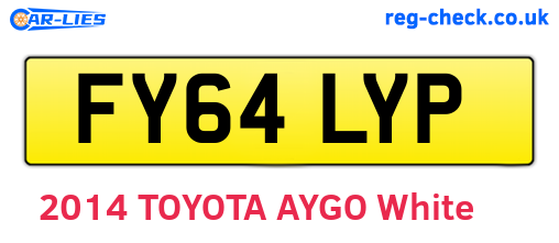 FY64LYP are the vehicle registration plates.