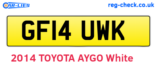 GF14UWK are the vehicle registration plates.