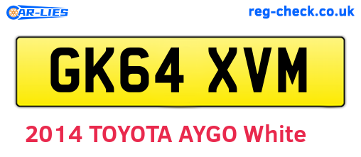 GK64XVM are the vehicle registration plates.