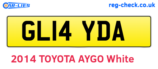 GL14YDA are the vehicle registration plates.
