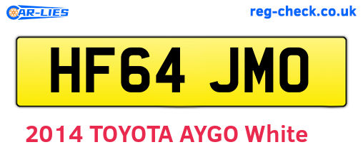 HF64JMO are the vehicle registration plates.