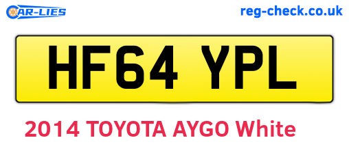 HF64YPL are the vehicle registration plates.