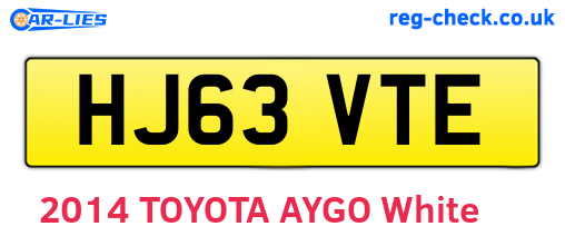 HJ63VTE are the vehicle registration plates.