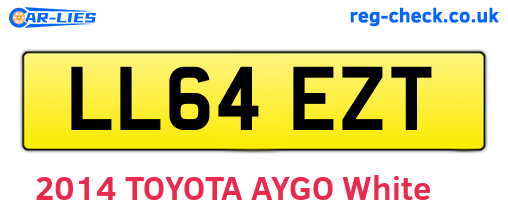LL64EZT are the vehicle registration plates.