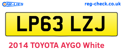 LP63LZJ are the vehicle registration plates.