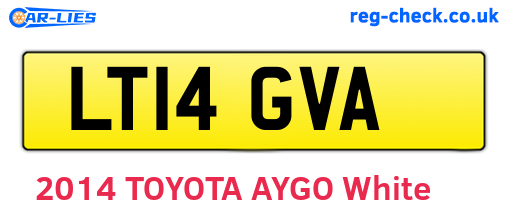 LT14GVA are the vehicle registration plates.
