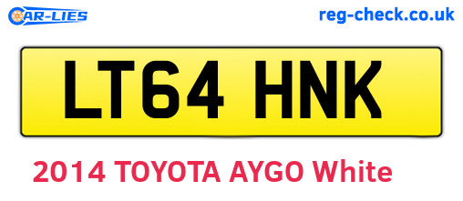 LT64HNK are the vehicle registration plates.