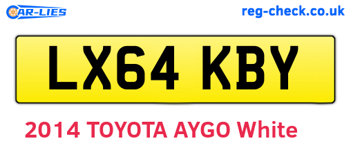 LX64KBY are the vehicle registration plates.