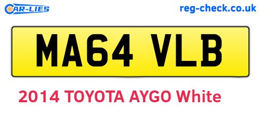 MA64VLB are the vehicle registration plates.