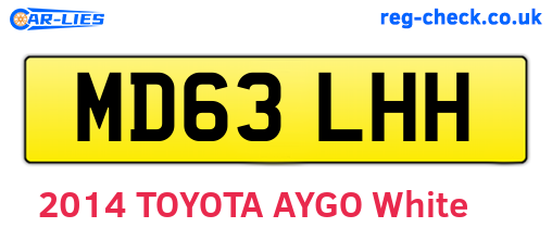 MD63LHH are the vehicle registration plates.