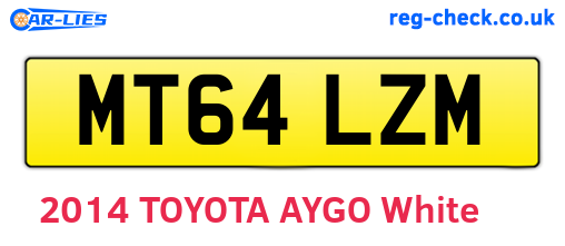 MT64LZM are the vehicle registration plates.