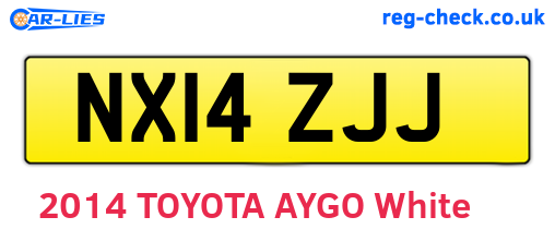 NX14ZJJ are the vehicle registration plates.