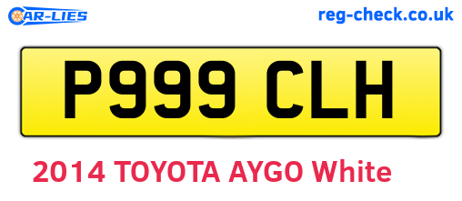 P999CLH are the vehicle registration plates.