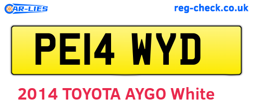 PE14WYD are the vehicle registration plates.