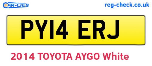 PY14ERJ are the vehicle registration plates.