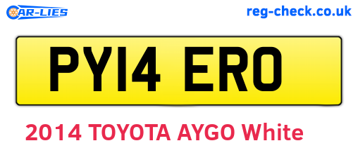 PY14ERO are the vehicle registration plates.
