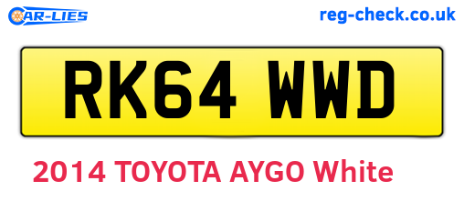 RK64WWD are the vehicle registration plates.