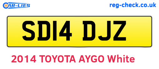 SD14DJZ are the vehicle registration plates.
