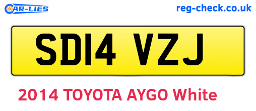 SD14VZJ are the vehicle registration plates.