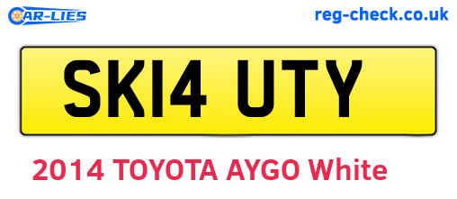 SK14UTY are the vehicle registration plates.