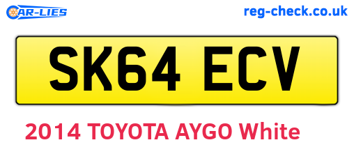 SK64ECV are the vehicle registration plates.